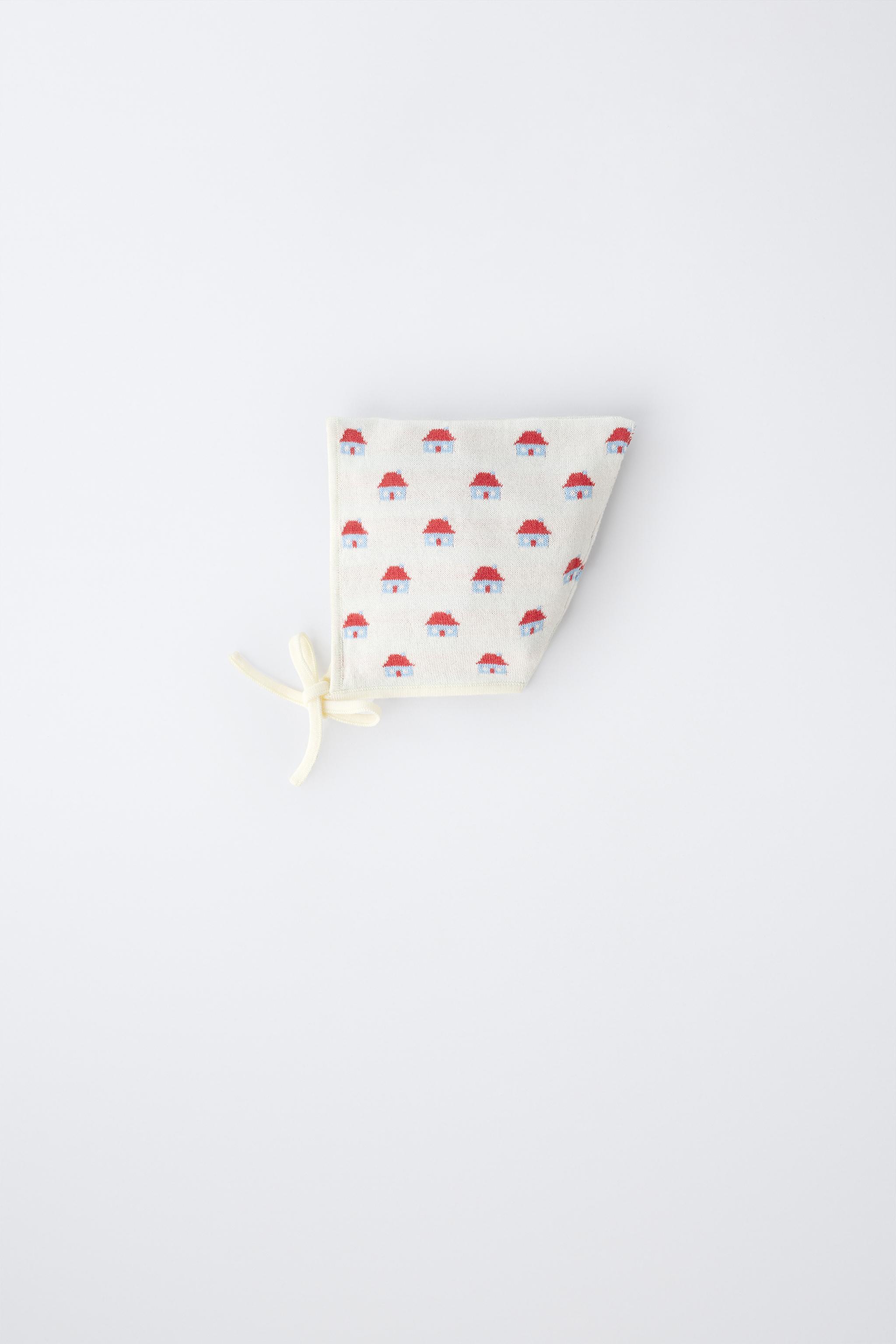 BONNET EN MAILLE JACQUARD PETITES MAISONS